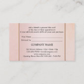 赤面バラ金ゴールド紹介名刺 紹介カード (裏面)