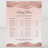 赤面バラ金ゴールド集計美しいサロン価格表 (正面)