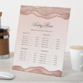 赤面バラ金ゴールド集計美しいサロン価格表 台座サイン (インサイチュ)