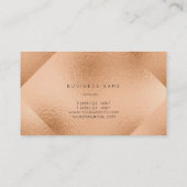赤面バラ銅金属幾何学ピーチ 名刺 (裏面)