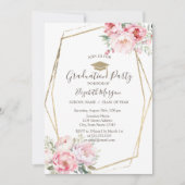 赤面バラ,グラッドキャップ,卒業 招待状 (正面)