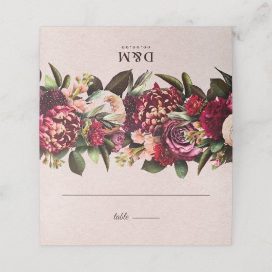 赤面バラ プレイスカード (外部開封)