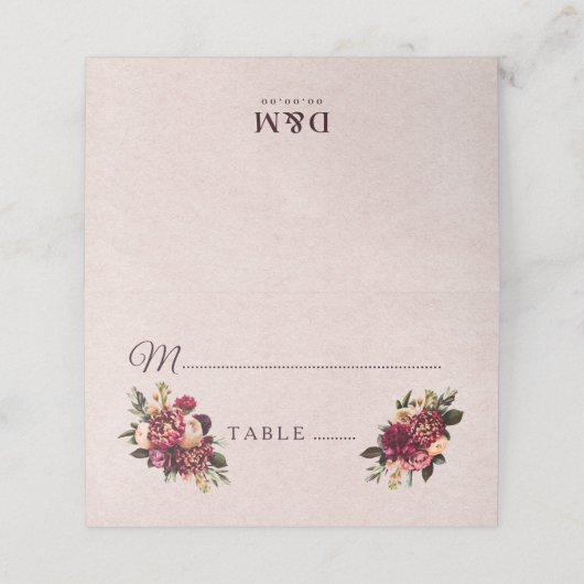 赤面バラ プレイスカード (外部開封)