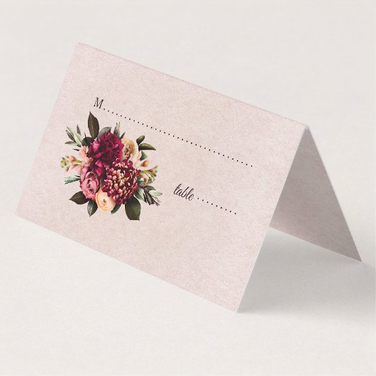 赤面バラ プレイスカード