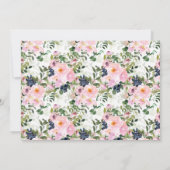 赤面バラ&ペニーブライダルティーパーティの招待状 招待状 (裏面)