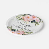 赤面バラ&ポニーズコミュニオン ペーパープレート (アングル)