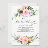 赤面バラ&ポニーズブライダルシャワーブルンチ 招待状 (正面)