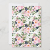 赤面バラ&牡丹ベビーシャワー 招待状 (裏面)