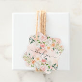 赤面バラ&牡丹赤ちゃんシャワー好意ギフトラベル フェイバータグ (インサイチュ)