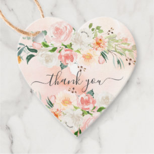 赤面バラ&牡丹赤ちゃんシャワー好意ギフトラベル フェイバータグ