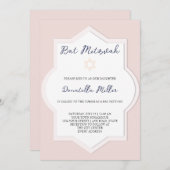 赤面バルミツワーモダンアートスターオブデイビッド 招待状 (正面/裏面)