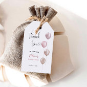 赤面バルーンガールファースト誕生日ありがとう ギフトタグ