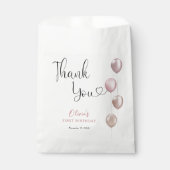 赤面バルーンガールファースト誕生日ありがとう フェイバーバッグ (正面)