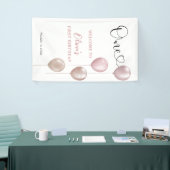 赤面バルーンガールファースト誕生日へようこそ 横断幕 (トレードショー)