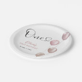 赤面バルーンガールファースト誕生日 ペーパープレート (アングル)