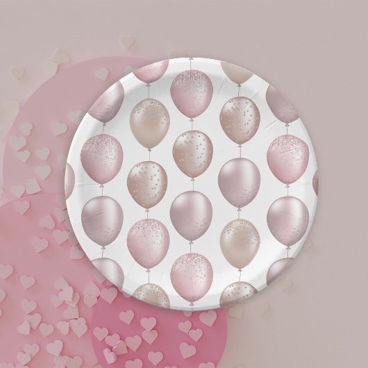 赤面バルーン誕生日 ペーパープレート