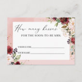 赤面バーガンディーピンクフローラキスカード数 エンクロージャーカード (正面)