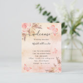 赤面パンパスグラスバラ蝶の結婚式プログラム (スタンド正面)