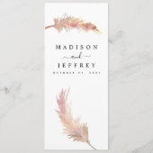 赤面パンパスグラスミニマル結婚リスト メニュー (裏面)