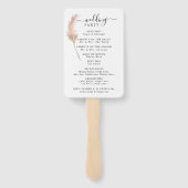 赤面パンパスグラスミニマル結婚式 プログラム ハンドファン (裏面)