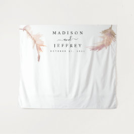 赤面パンパスグラス結婚ミニマリスト タペストリー