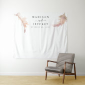 赤面パンパスグラス結婚ミニマリスト タペストリー (インサイチュ(横))