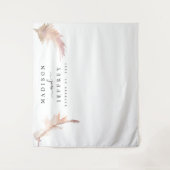 赤面パンパスグラス結婚ミニマリスト タペストリー (正面)