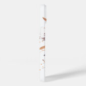 赤面パーソナライズされたと青い花のケースマット付き Case-Mate iPhoneケース (裏面 / 右)