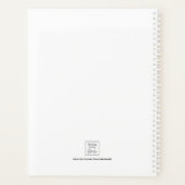 赤面パーソナライズされたピンクグリッタースロス プランナー手帳 (裏面)