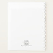 赤面パーソナライズされたピンクスロス  プランナー手帳 (裏面)