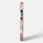 赤面パーソナライズされたピンク&グレーウォーター色フローラ Case-Mate iPhoneケース (裏面 / 左)