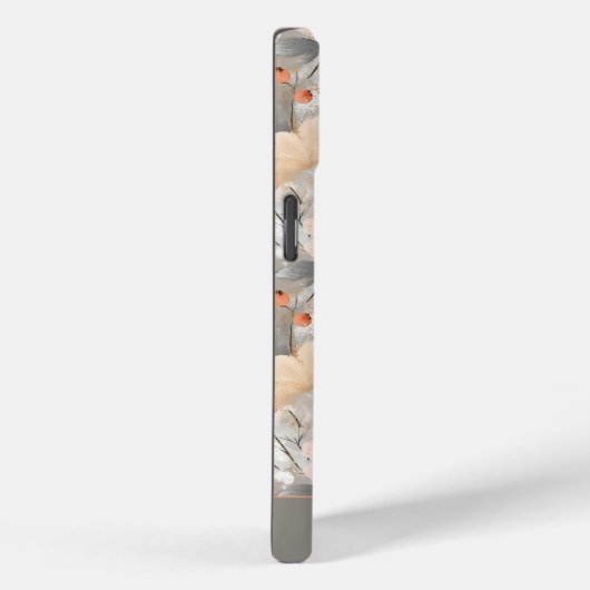 赤面パーソナライズされたピンク&グレーウォーター色フローラ Case-Mate iPhoneケース (裏面 / 右)