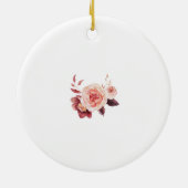 赤面パーソナライズされたブルゴーニュ新郎の母 セラミックオーナメント (裏面)