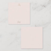 赤面パーソナライズされた金ゴールドフローララインアート ノートカード (正面/裏面)