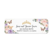 赤面パープルフローラキンセアニェラXV差出人住所 ラベル (正面)