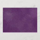 赤面パープル素朴トロピカルフローラおむつラッフル エンクロージャーカード (裏面)