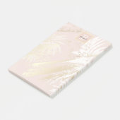 赤面パーム葉金ゴールドホワイトモノグラム ポストイット (アングル)