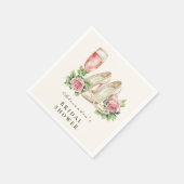 赤面パールスプロセッコブライダルシャワー スタンダードカクテルナプキン (角)