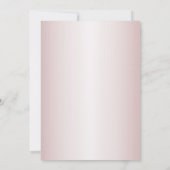 赤面パールピンクシルバーバースデーパーティーAnyイベント 招待状 (裏面)