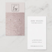 赤面パールレザーテクスチャイヤリングディスプレイ 名刺 (正面/裏面)