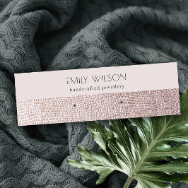 赤面パールレザーテクスチャスタッドイヤリングディスプレイ スキニー名刺