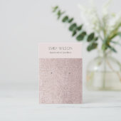 赤面パールレザーテクスチャスタッドイヤリングディスプレイ 名刺 (スタンド正面)