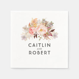 赤面ピエレガントンク結婚フローラ スタンダードカクテルナプキン