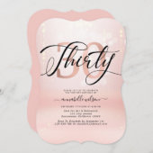 赤面ピエレガントンク30歳の誕生日  招待状 (正面/裏面)