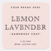 赤面ピエレガントンミニマルク正方形の製品ラベル スクエアシール (正面)