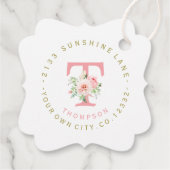 赤面ピオニーダリアフローラ循環住所 シール フェイバータグ (裏面)