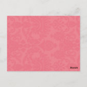 赤面ピオンピ結婚ンクのテーブル番号カード ポストカード (裏面)