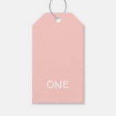 赤面ピカスタムンクフロントとバックベビーガール ギフトタグ (正面)