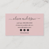 赤面ピガーリーックシンプルスのヘアメイクサロン 名刺 (裏面)