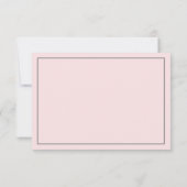 赤面ピクラシックンクシンプルエレガントウェディングRSVP 出欠カード (裏面)